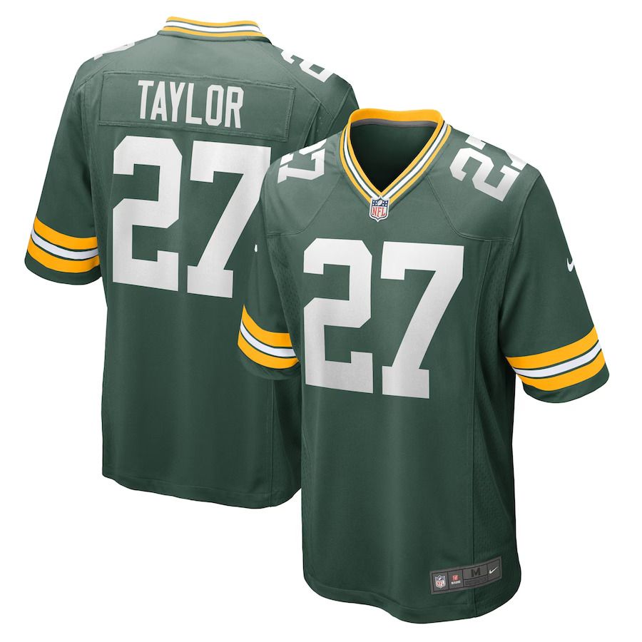 Men Green Bay Packers 27 Patrick Taylor Nike Green Game Player NFL Jersey